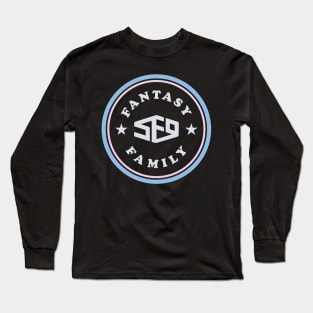 SF9 fantasy family logo typography dark Long Sleeve T-Shirt